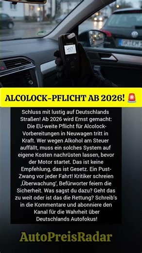 Alcolock-Pflicht 2026: Pusten vor dem Starten!