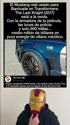 El verdadero Mustang Barricade de Transformers: The Last Knight (2017) está a la venta