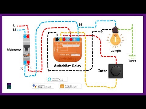 Branchement SwitchBot Relay Switch 1PM Anschließen Works With Amazon Alexa I Google Home I HomeKit
