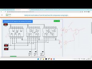 1 bit & 2 bit Comparator using virtual lab