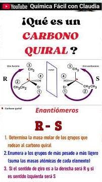 CARBONO QUIRAL - Isomería óptica R y S
