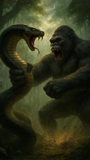 Giant Cobra vs King Kong – The Jungle Awakens! 🐍🦍🔥