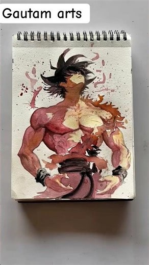 i draw Goku without colour 😱😲 #trendingshorts #drawingstyles #challenge #goku #animesketch