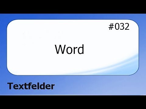Word #032 Textfelder [deutsch]