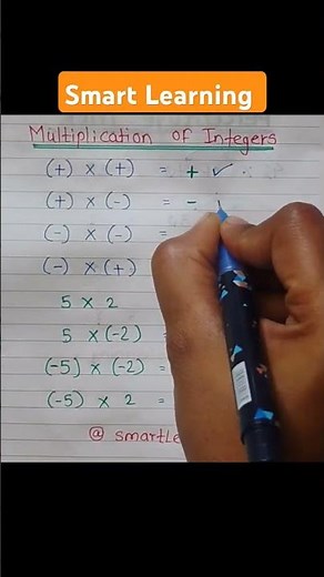 Multiplication of Integers #multiplicationtrick #integers #tricks #education ‪@SmartLearning-bf3ep‬