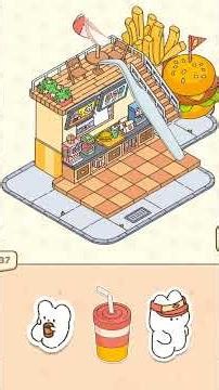 Most Satisfying Sticker Game Ever! ✨ | BURGER HOUSE | #shorts #sticker #diy