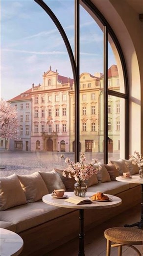 Soft Spring Café Morning in Europe 🌸 Jazz Piano Trio & Relaxing Ambience