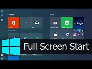 Windows 10 Full Screen Start Menus!