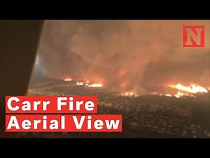 Aerial View Of 'Fire Tornado' In Carr Fire That Killed California Firefighter