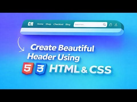 Create Beautiful Header Using HTML & CSS || Coding Raz