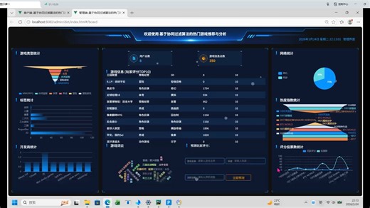 python基于协同过滤算法的热门游戏推荐与分析【 毕业设计 课程设计 实战项目】【附源码、文档报告、代码讲解】【毕业设计附万字论文 PPT】