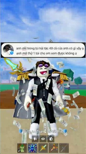 Opening a 49-item pirate bag and the result #roblox #bloxfruit #bloxfruits #games #robloxshorts