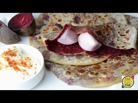 Beetroot Paratha - By Vahchef @ vahrehvah.com