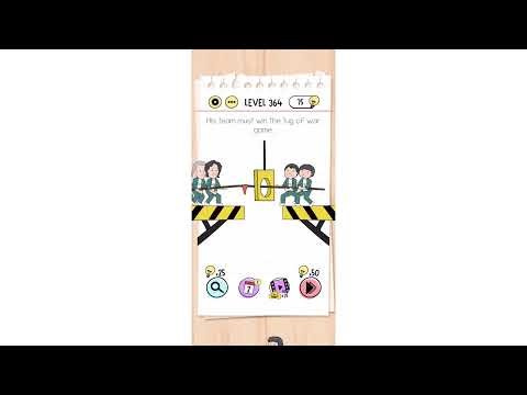 "His team must win the tug of war game" Brain Test Level 364 Quick Guide