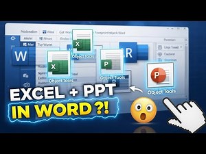 Excel & Power Point Work in Ms Word with Object Tools
