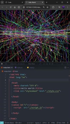 Hello World #htmlcss #javascript #animacion #codigo #code #programaciónweb #texto #html