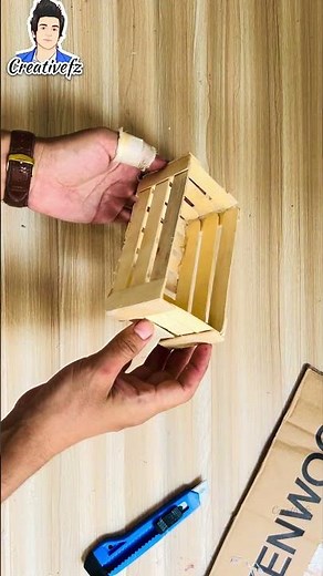 Mini Basket Decor with Ice Cream Sticks 🧺✨ | Easy DIY Idea”