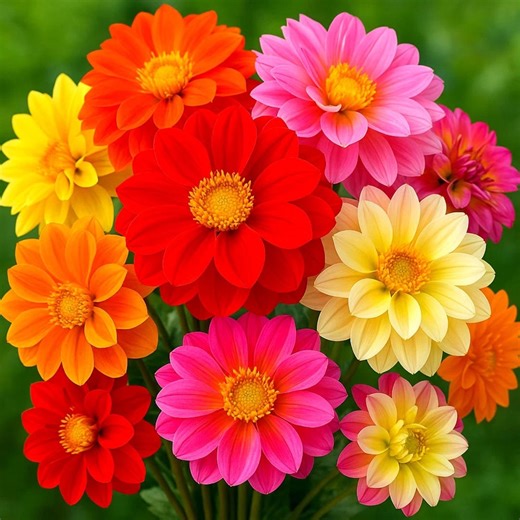 100   Dahlia Seeds | Rare Dwarf Autumn Mix | Compact Plants With Large Blooms for Garden - Etsy