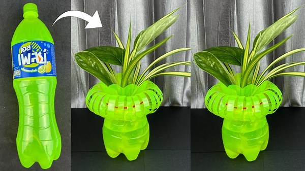 Recycle Plastic Bottles into Beautiful Plant Pots – Simple DIY Project for Home Gardening!