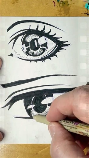 Draw Anime Eyes 9 #anime #art #drawing #ink #draw #eyes #artist #drawingtutorial #sketch