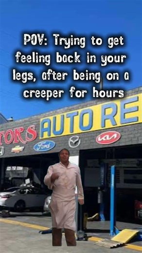 POV: That first walk after 4 hours on a mechanic creeper 🔧🚶‍♂️