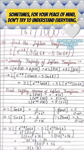 161/1000 | Laplace Transform Explanation by First Shifting Theorem | Engineering Mathematics