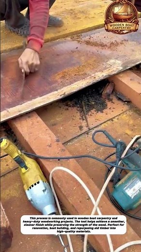 Restoring Reclaimed Wood with a Power Scraper | Boat Carpentry Technique