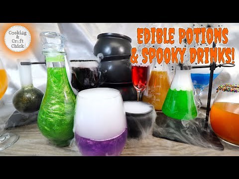Edible Potions : Spooky Drinks : Edible Harry Potter Potions : Halloween Cocktails : Cosplay Potions