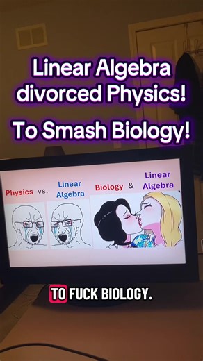 Linear Algebra divorced physics to smash biology! Share this video! Check out my algebra guide for STEM (link in bio)!