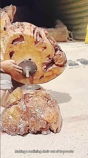 Making a reclining chair out of tree roots