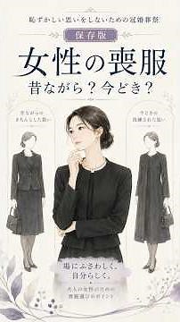 女性の喪服｜昔ながら？今どき？【葬儀マナー保存版】#喪服#レディース喪服#通夜#告別式#葬儀