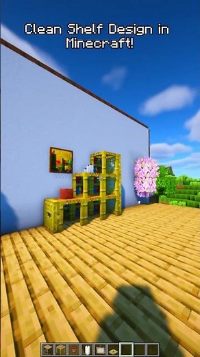 Clean Shelf Design in Minecraft! 📚✨ Easy Build #minecraft #minecraftbuilding