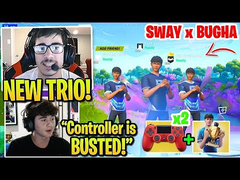 SWAY *TEAM UP* BUGHA vs. PROS in Bugha Late Game Arena...! (Fortnite)