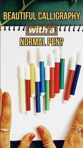 Calligraphy with Normal Pen ✍️ | 2 Rules Every Beginner Must Know! #shorts #calligraphy