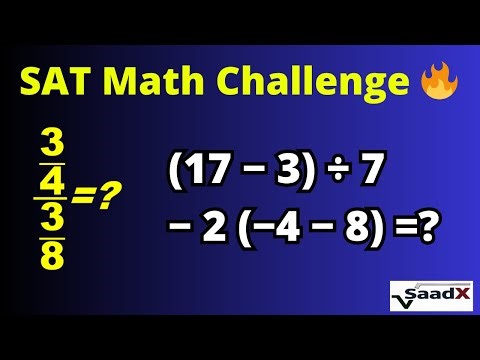 SAT Math Challenge 🔥 Fractions & Order of Operations (Test-Level Questions)