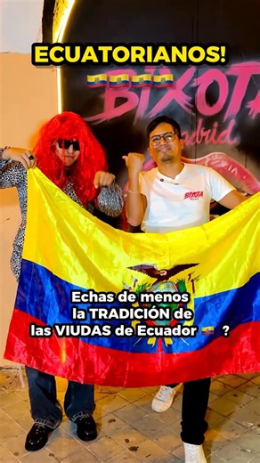 Freddy on Instagram: "ECUATORIANOS 🇪🇨 ¿Echan de menos la tradición de las VIUDAS de Ecuador? Este viernes 19 de Diciembre, suelten a sus viudas, Trae a tu pana disfrazado o tu mismo aunque sea una peluca y la mejor viuda gana un premio ! Y disfruta de nuestra fiesta latina con musica crossover reggaeton, salsa, bachata, merengue con una hora loca de ritmos ecuatorianos para zapatear, pásalo y ven a disfrutar este viernes en Bixota Madrid en Marqués de Vadillo"