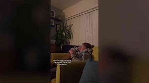 Hysterics As Mom Thinks She’s Stroking The Dog But He’s On The Floor