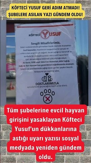 KÖFTECİ YUSUF GERİ ADIM ATMADI! ŞUBELERE ASILAN YAZI GÜNDEM OLDU!