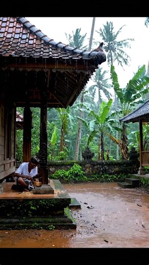 Quiet Life in a Windy Rainstorm
