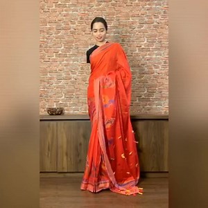 9.2K views · 36 reactions | Classy, sophisticated & cool - linen fabric with thing golden thread embroidery on pallu - Wrap in 1 Minute Saree⠀ ⠀ All Sizes Available - 24 inch to 50 inch waist. Customised for height - 4.7 ft to 6 ft.⠀ ⠀ Cod available all over India. ⠀ ⠀ Delivery across the world.⠀ #linensarees #festivewear #gorgeous | Isadora Life | Facebook