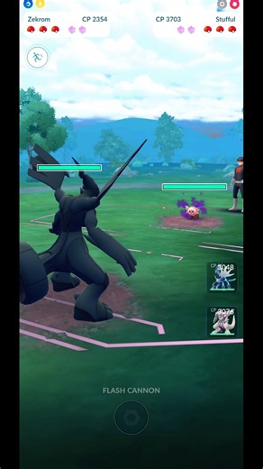 LEGENDARY ZEKROM vs SHADOW STUFFUL! Team GO Rocket Battle | Pokemon GO #Shorts