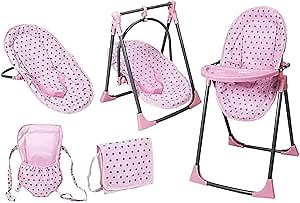 Lissi Baby Doll 6-in-1 Convertible Highchair Play Set
