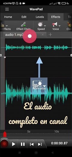quitar ruido de fondo en #wavepad Wavepad versión