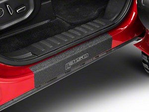 F-150 Front Door Sill Protection with F-150 Logo; TUF-LINER Black; Black and Gray (15-26 F-150) - Free Shipping