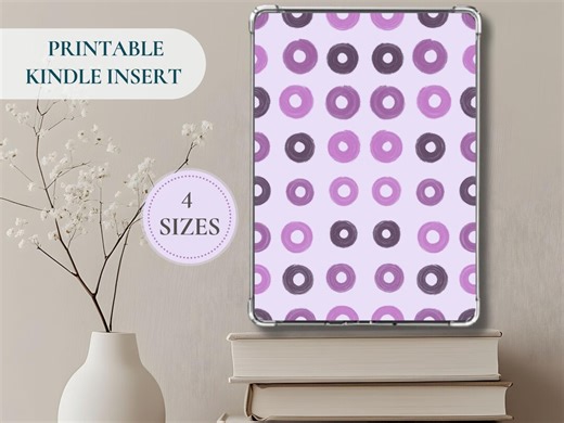 Purple Circle Printable Kindle Insert, Minimal Geometric Pattern, 4 Sizes, Digital Download - Etsy