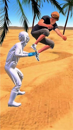 This Beach Fight Got Weird #animation #cartoon #funny #games #memes #3danimation #beach #stunt