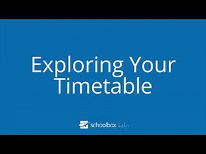 Exploring Your Timetable - LMS Tools