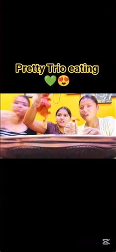 Pretty little trio eating 😋 #youtubeshorts #trendingshorts #ytshorts
