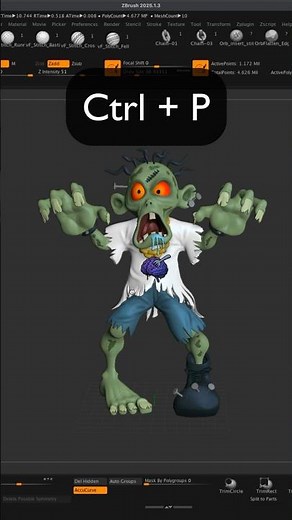 Interactive Lighting Trick in zBrush. Fun way to adjust lighting during sculpting.