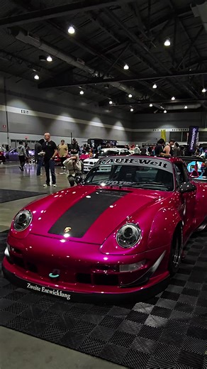 Custom Porsche 911 with Wide Body Kit and Fuchsia Paint